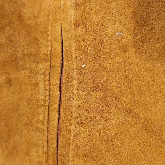 MPW vintage leather western vest sz.M metal buttons pockets - Picture 3 of 8